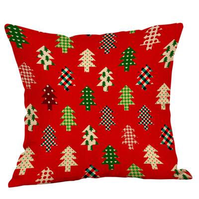 

Tailored Christmas Pillow Case Glitter Cotton Linen Sofa Throw Cushion Cover Home Decor