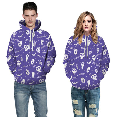 

Toponeto Men Women Mode 3D Print Long Sleeve Couples Hoodies Top Blouse Shirts