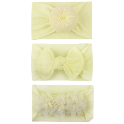 

3pcs Kids Headband For Girl Bow Floral Hairbands Turban Knot Kids Turbans Accessoire Faixa Cabelo Para Bebe Headband Baby Girl