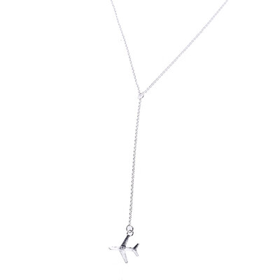 

Rose Gold Gun Black Plane Necklace Airplane Pendant Necklace Aircraft Chain Layered Necklace For Women Tiny Dainty Jewelry