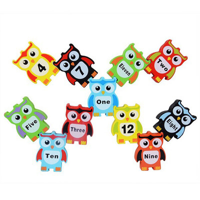

YIWULAForest Stacking Cute Owl Wooden Animal Stacking Game Baby Kids Training Toy