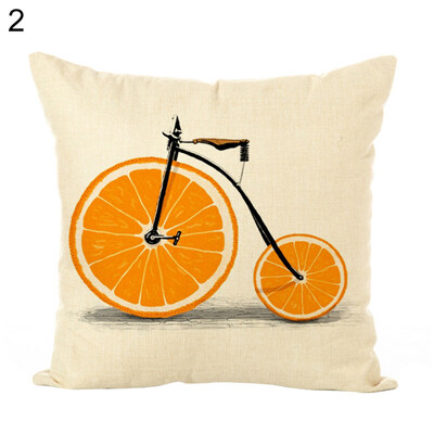 

Fruit BikeBus Printed Cushion Cover Pillow Case Home Cafe Sofa Bed Car Decor