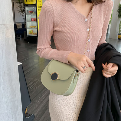 

Tailored Women Fashion Chain Retro Saddle Bag Shoulder Semicircle Crossbody Bag