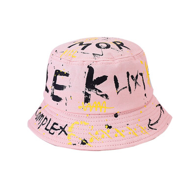 

Casual Fashion Hats Baby Letter Printing Cap Kids Toddler Graffiti Bucket Hat