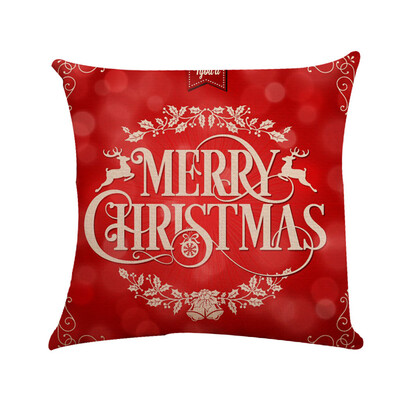 

Tailored Merry Christmas Square Home Car Decor Throw Pillow Case Sofa Waist Cushion Cover