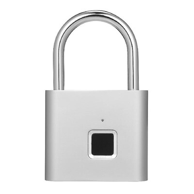 

Smart Fingerprint Padlock Lock USB Rechargeable IP65 Waterproof No App Lock indoor&outdoor for Lockers Bags Luggages Storage B