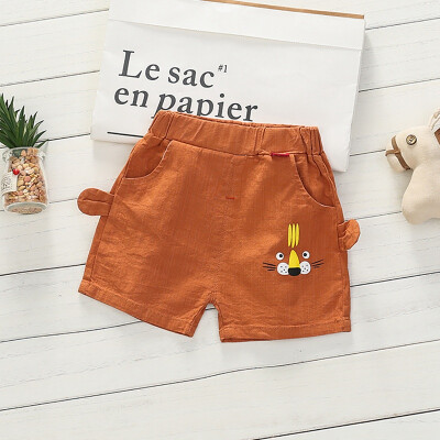 

Cotton Baby Boys Cartoon Print Short Pants Trousers Summer Kids Knee Length Casual Shorts Children Clothes