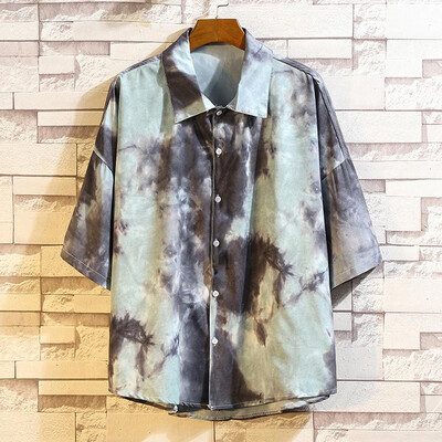 

Tailored Mens Summer Casual Hawaiian Style Printing Loose Short Sleeve Shirt Tops Blouse