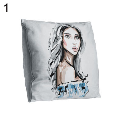 

Double-sided Printing Fashion Girl Pillow Case Cushion Cover Sofa Bed Car Decor