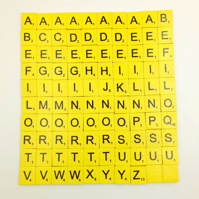 

Tailored 100 Wooden Scrabble Tiles Black Letters Numbers For Crafts Wood Alphabets BU