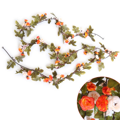 

Durable Simulation Rose Flower Rattan European Style Retro Small Rose Wedding Decoration Wall Hanging