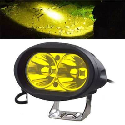 

2pcs Amber LED Headlight Work Light Spot Beam Off Road 2000LM 10-30V 20W Set Kit