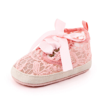 

Newborn Baby Shoes Cute Bowknot Hollow Infant Baby Girls Crib Shoes Soft Sole Anti-slip Sneakers Shoes Girls First Walkers