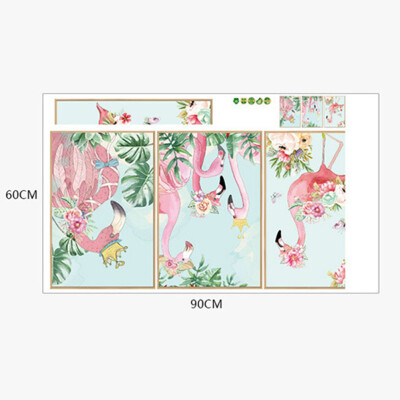 

Wall Decors Flamingos Wallpapers Colorful Wall Stickers Art Home Decor Europe Style Stickers