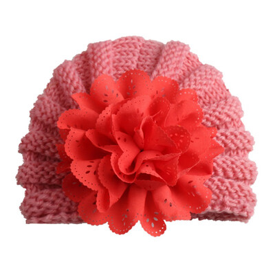 

Newborn baby hat Flower Bowknot baby cap Infant Girls autumn hats Hospital Cap Soft Cotton Toddler Knit newborn baby photo prop