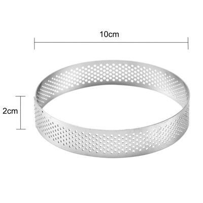 

French Style Mousse Cake Ring Stainless Steel Circle Mousse Ring Cake Baking Tool Set Round With Hole Breathable Bakeware