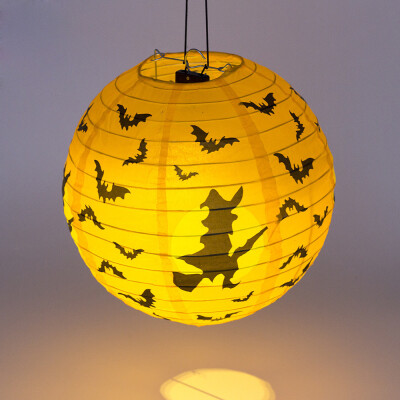 

Toponeto New Halloween Paper Pumpkin Hanging Lantern DIY Holiday Party Decor Scary A