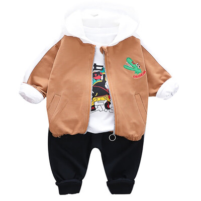 

Autumn Baby Boy Girl Cute Long Sleeve Cartoon Print T-shirt Hoodie Dinosaur Sweatshirt Trousers Casual Outfits