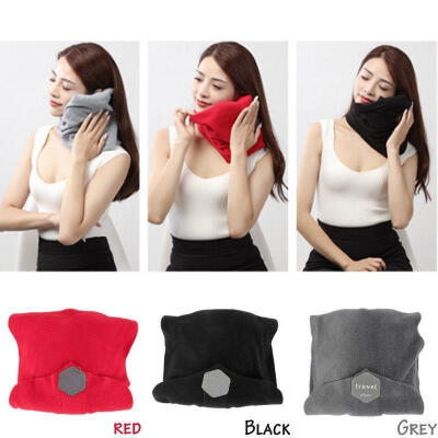 

Travel Pillow Soft Comfortable Driving Sleep Head Chin Neck Support Pillow Scarf