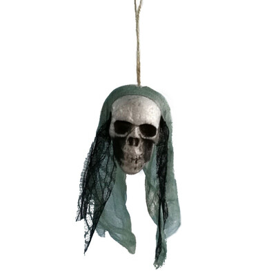 

DIY Artificial Foam Skull Bride Clothes Halloween Decor Bone Head Hanging Home Decorations Festival Party Supplies