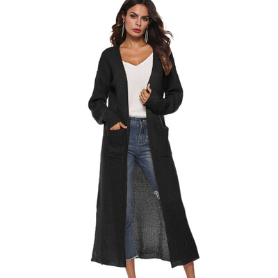 

New FashionLong Cardigan Sweaters for Women with Pockets Side Split Light Weight Knit Cardigan Plus Size