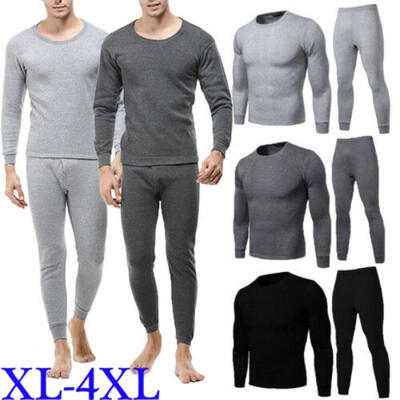 

2019 Mens Winter Warm Velvet Inner Wear Thermal Underwear Long Johns Pajama Set