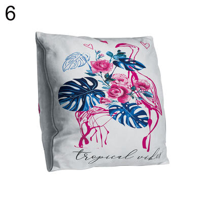 

Lovely Flamingo Square Throw Pillow Protector Case Cushion Cover Sofa Bed Decor