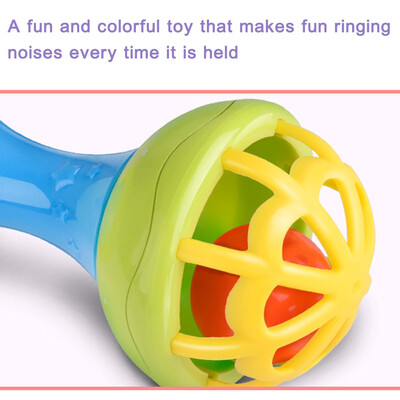

YIWULABaby Musical Hand Shaking Rattle Toy Todder Educational Teether Dumbbell Toy