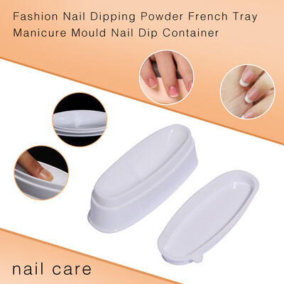 

Gobestart Fashion Nail Dipping Powder French Tray Manicure Mould Nail Dip Container
