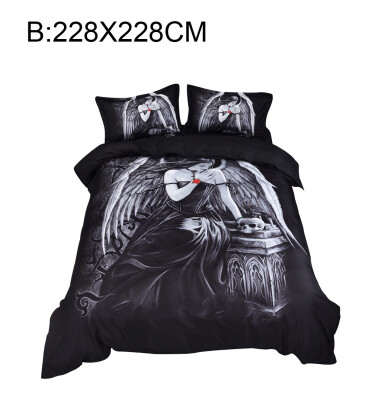 

Toponeto Three-Piece Fashion 3d Digital Printing Bedding Set Digital Printing Lining Double-Layer Duvet Suit