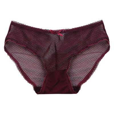 

Women Underwear Sexy Panties mesh Transparent Lace Thongs Ultra-thin Sexy Bragas Women Soft Briefs Bow Panty Hot Sale