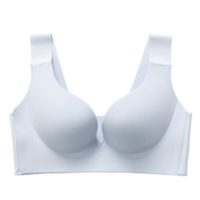 

Women Bra Push Up Sexy Leisure Seamless Solid Color Smooth No Steel Ring Deep V Gathered Adjustable Underwear