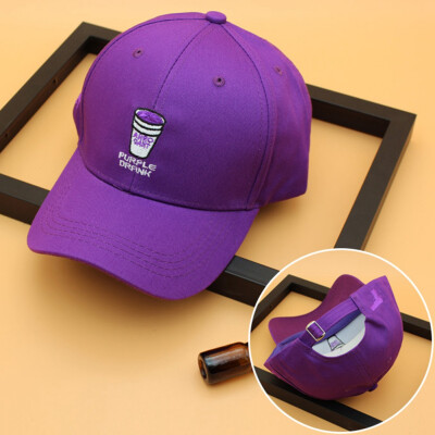 

Women Men Purple Liquid Cup Embroidered Adjustable Baseball Cap Cotton Hip Hop Snapback Hat Dad Hat