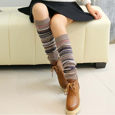 

Women Winter Soft Long Socks Knit Crochet Fashion Leg Legging Stocking Warmers