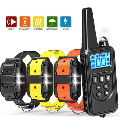 

Dog Training Collar Dog Shock Collar with Remote 800 Meters Range Waterproof Rechargeable 1-99 Vibration No Harm Fast Training Eff