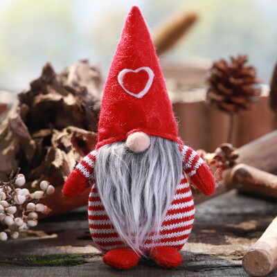 

JPGIF Christmas Decoration Striped Hat Tied Beard Hanging Legs No Face dolAQ