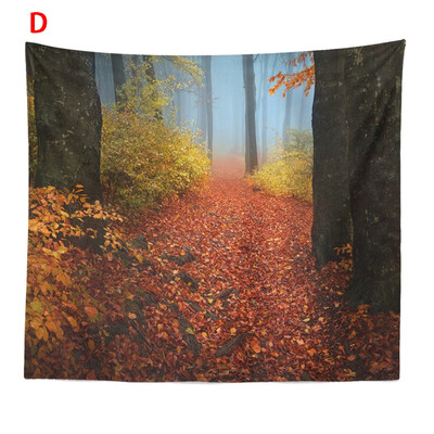 

Toponeto Misty Forest Tapestry Wall Hanging Nature Landscape Tapestry Sunshine Through Tree Tapestries For Bedroom Living Room