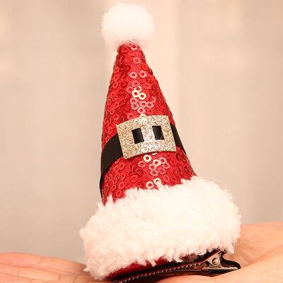 

Christmas HatTree Hair Clip Accessories Festival Headdress Sequins Cartoon Hair Clip For Kids And Adults Kids Gifts Party Decor