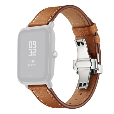 

〖Follure〗QuickRelease Softer Premium Leather Strap Replacement Band For Huami Amazfit Bip