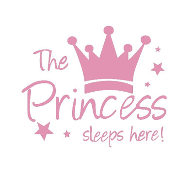 

Removable The Princess Wall Sticker Crown Wall Sticker Girls Bedroom Decor Baby Room Art Decal