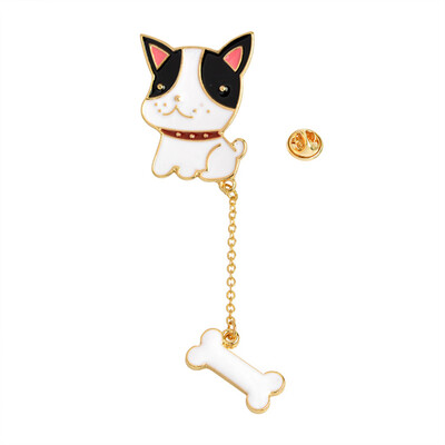 

Fashion Cartoon Cute Black White Cat Cocktail Wine Rose Flower Hand Metal Brooch Pins Button Pins For Women Gift