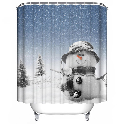 

Gobestart Christmas Waterproof Polyester Bathroom Shower Curtain Decor With Hooks New E