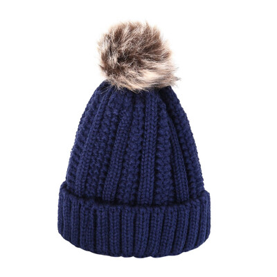 

Tailored New Women Men Winter Knitted Hat Metal Circle Hemming Hat Wool Cap