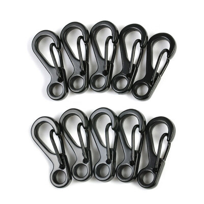 

10x Mini Stainless Steel Keychain Snap Spring Clip Hook Carabiner D-ring Buckle