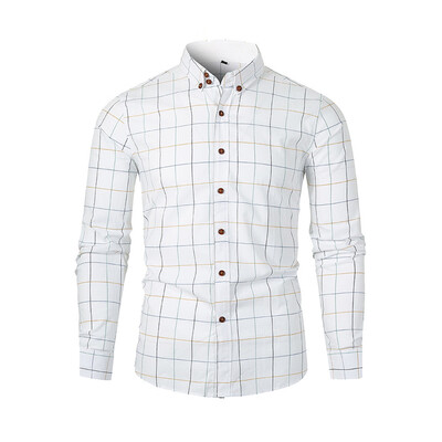 

Tailored Mens Autumn Winter Casual Slim Plaid Long Sleeve Shirts Top Beach Blouse