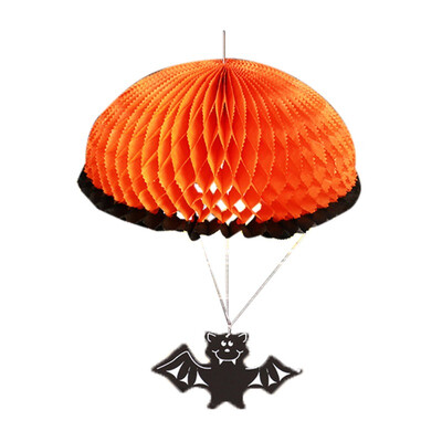 

Halloween Hanging Ornaments Paper Parachute With Pendant Haunted House Scene Layout Props Holiday Party Halloween Decor Props