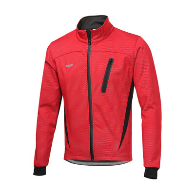

ARSUXEO Men 1pc Cycling Jacket Running Bicycle Windproof Chemical Fiber Blends