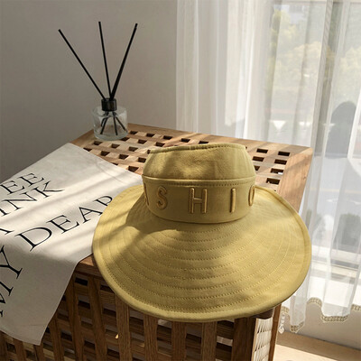 

Hat female summer Korean version of the net red outing big hat eaves ins fishermen hat sun hat empty top basin hat