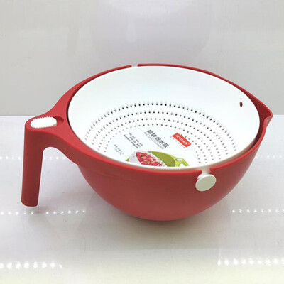 

Household Kitchen Double-layer Vegetable Baskets Draining Basket Fruit Multi-functional Baskets