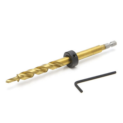 

Gobestart Hex Pocket Hole 38 Twist Step Drill BitStop Collar Set Kreg Jig Guide